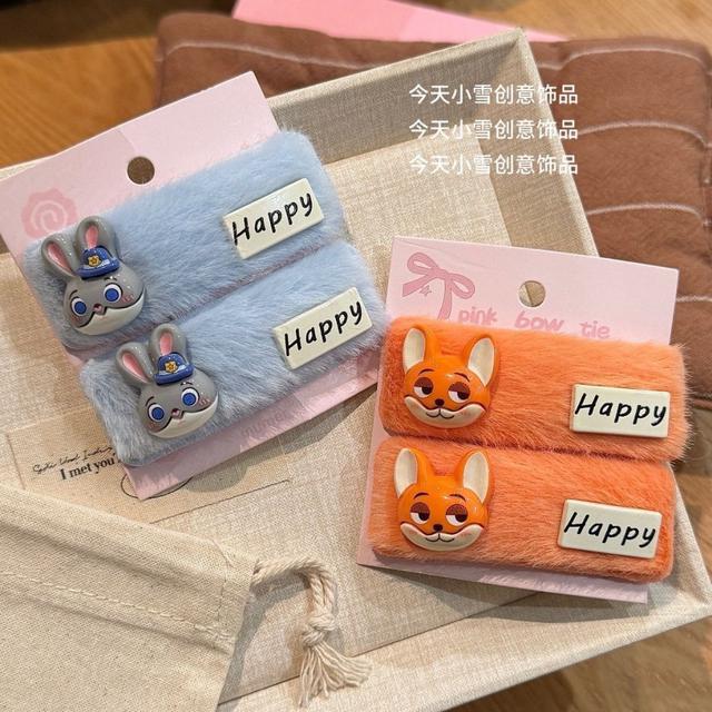 可愛動物方程式毛絨BB髮夾(預購)