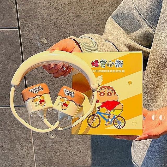 夏季新款蠟筆小新便攜掛脖風扇(預購)