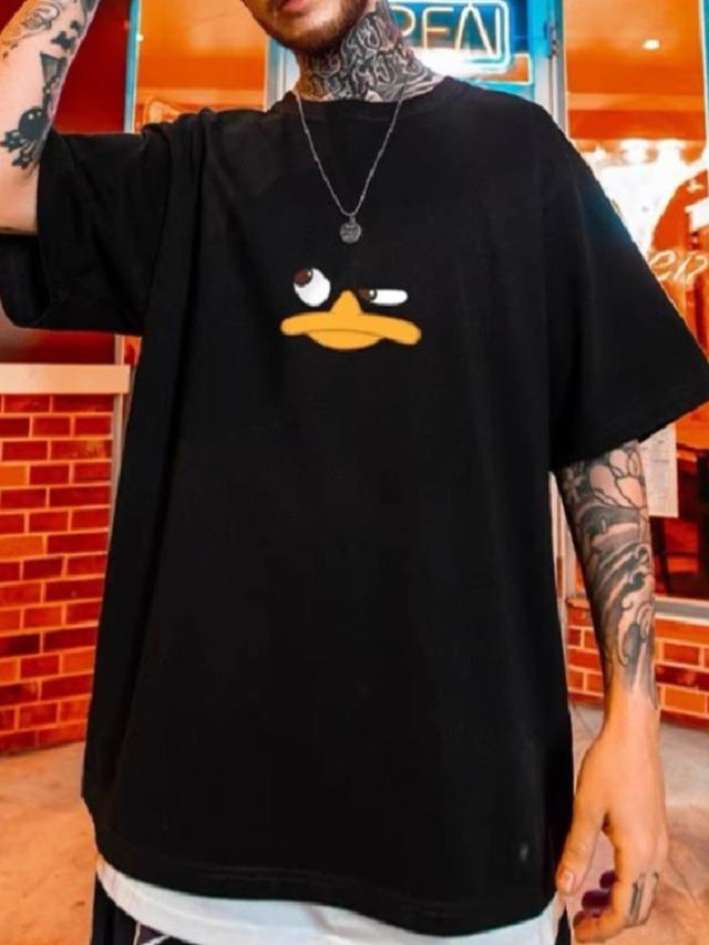 【預購商品】【0918結單】【批發】潮牌搞怪鸭子冰柔纯棉T 250914-34