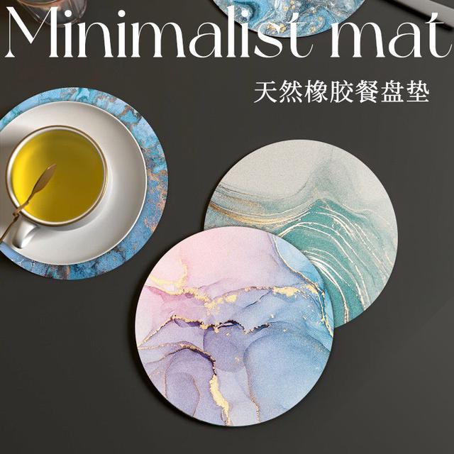 大理石自然系列硅藻泥杯墊(預購)