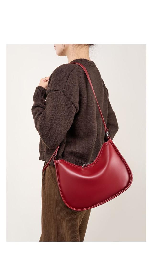 小衆設計月牙包真皮腋下包 #長期團