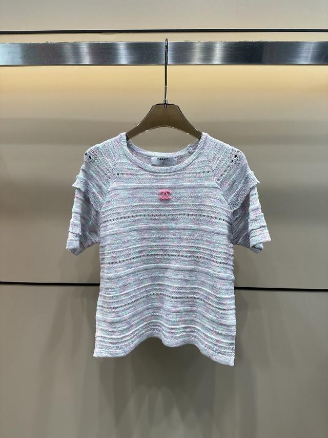 25夏季新款定染纱线针织短袖