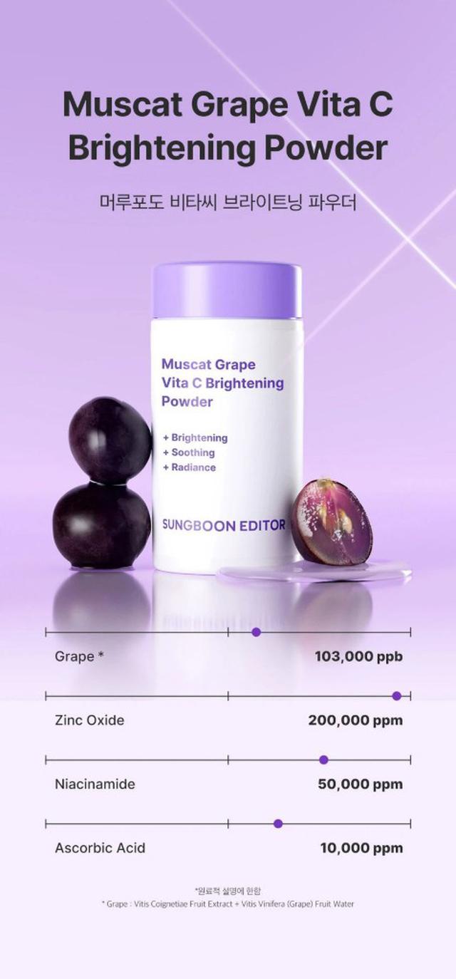🇰🇷 SUNGBOON EDITORMuscat 麝香葡萄維他命 C 亮白粉,5g#09/27