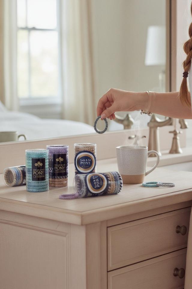 美國_L. ERICKSON_不咬髮彈力髮圈_粗款15條罐裝 (24款)#11/16