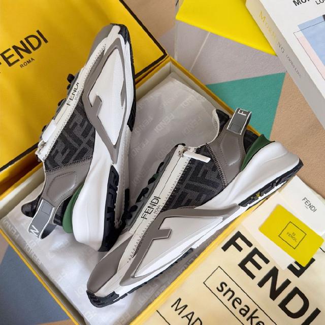 FENDI芬迪 经典Flow系列 运动鞋休闲跑步鞋 一脚蹬运动鞋