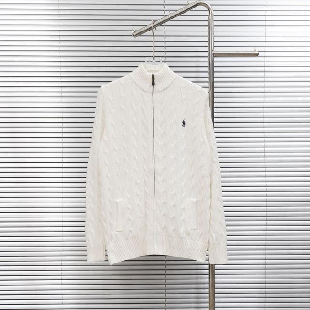 款式：拉夫劳伦 POLO Ralph Lauren小标刺绣针织老钱风拉链开衫外套
