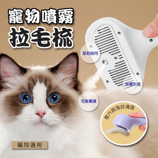 現貨 哈沃貝貝-寵物噴霧拉毛梳/貓狗適用