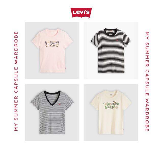 專櫃 Levi's Perfect Tee 系列花卉線條系列質感短T(女款)#05/12中午12點