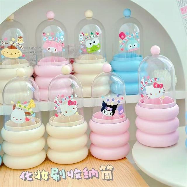 可愛三麗鷗少女心化妝刷防塵收納筒(預購)