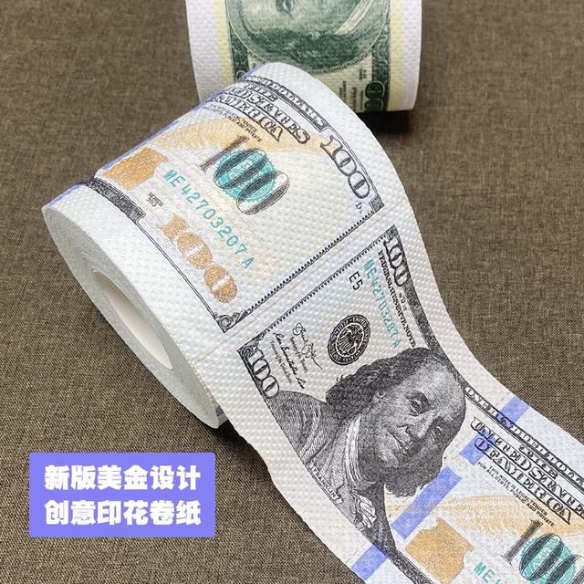 📌歐美外國錢幣金錢印花衛生紙🧻