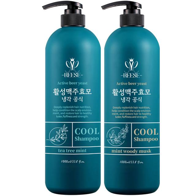 REESÉ 啤酒酵母涼感頭皮護理洗髮乳1000ml【2種香味可選】-4/1下午三點收單