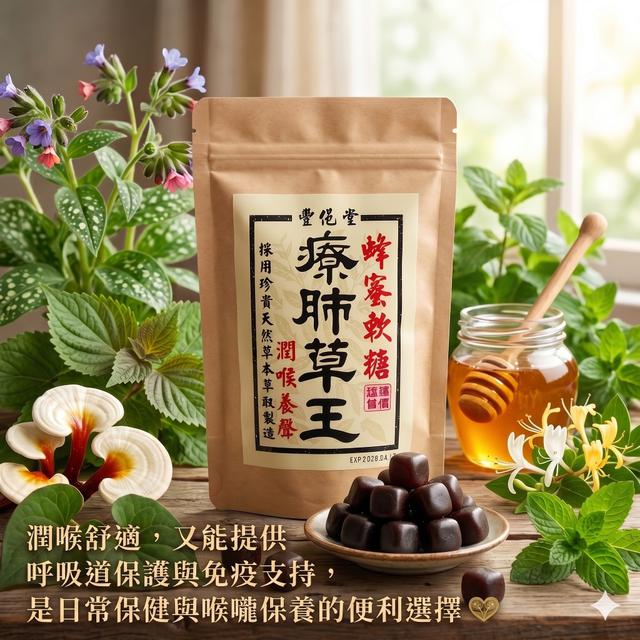 豐俋堂 療肺草王蜂蜜軟糖 50g-7/8號中午12點結單