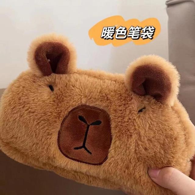 ins卡皮巴拉毛絨絨筆袋(預購)