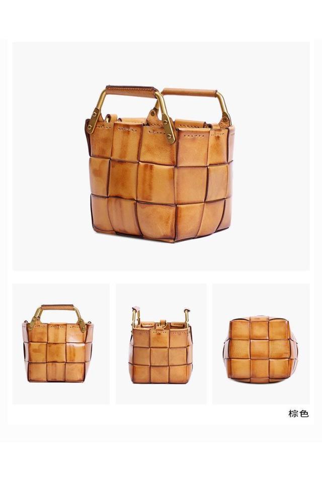 正版JOGUJOS復古植鞣牛皮手工編織包 #長期商品