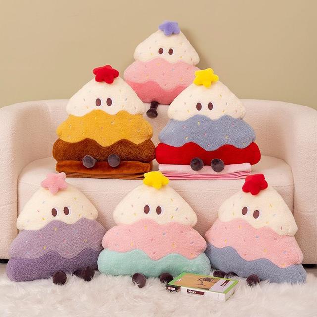 ins創意可愛聖誕蛋糕樹抱枕(預購)