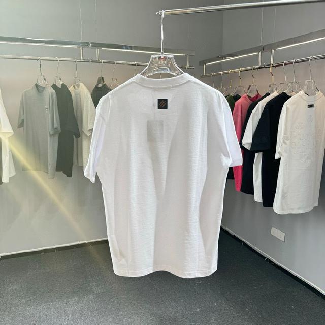 270克纯棉面料  立体英文字母绣花 黑白 SMLXLXXL5个码