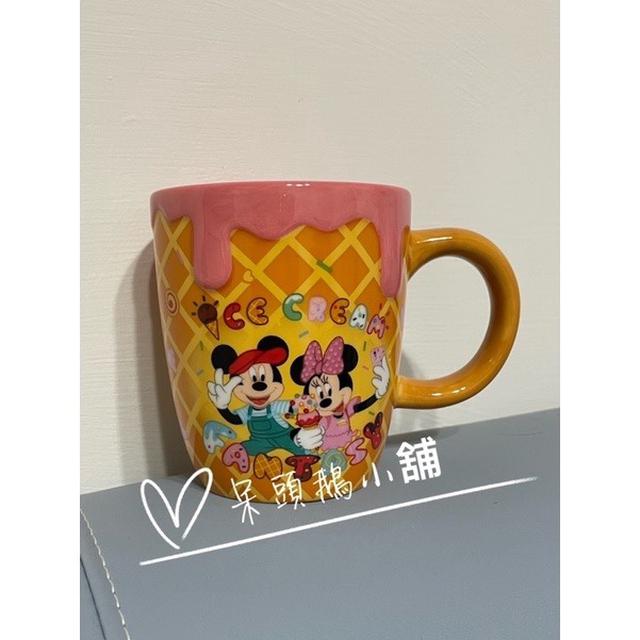 ‼️絕版‼️🌸呆頭鵝小舖🌸香港迪士尼 冰淇淋🍦米奇米妮史迪奇雙面馬克杯 玻璃杯 水杯