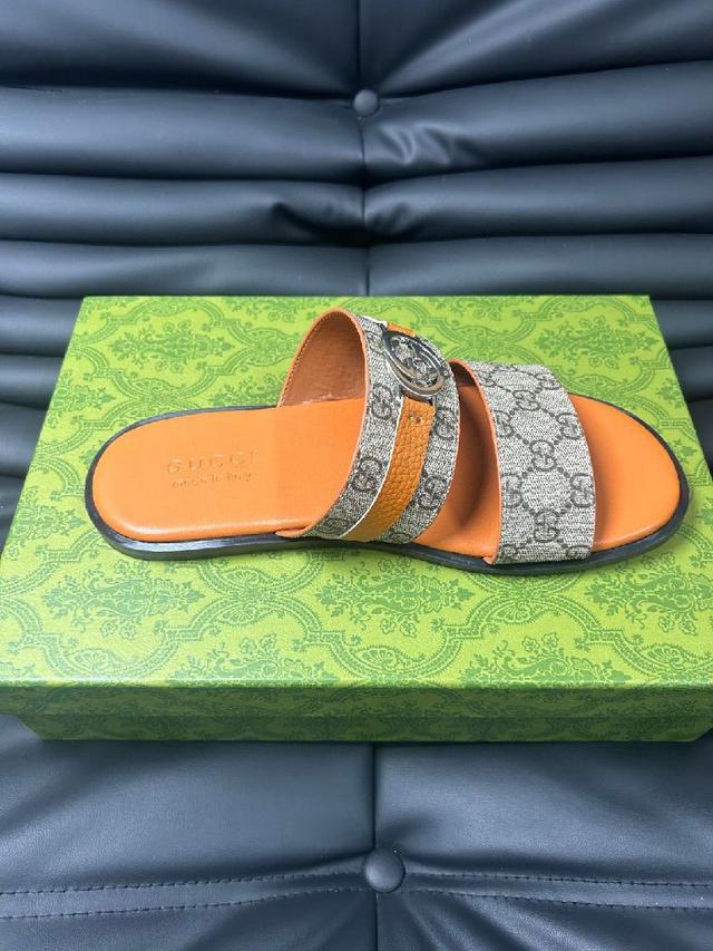 2024Gucci 古奇 夏季新款 双G 老花 夹脚 一字拖 交叉凉鞋 厚底