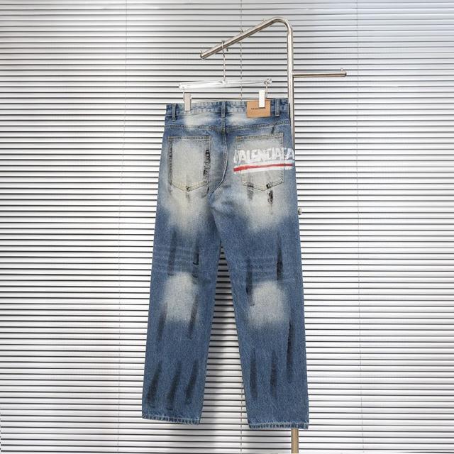 杜嘉班纳DG手绘涂鸦牛仔长裤