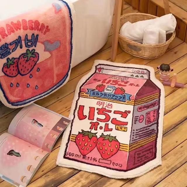 ins可愛少女心異形吸水床邊地毯(預購)