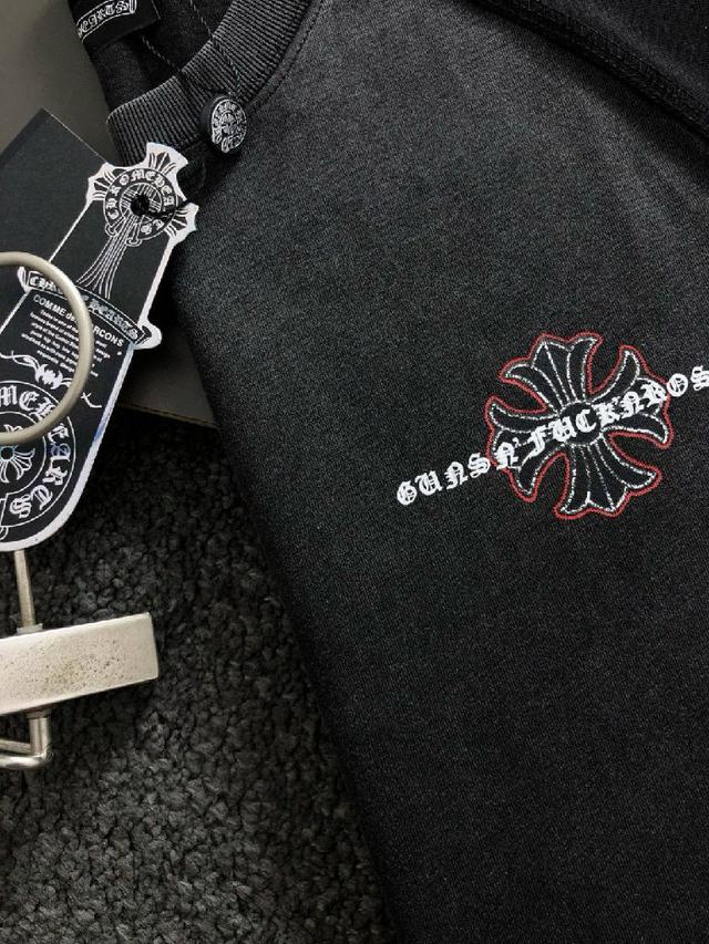 25早春最新黑色直喷工艺潮流专柜版本微宽高克重重磅短袖