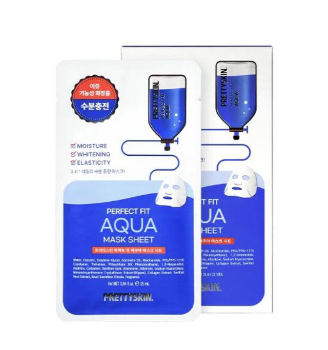 韓國Prettyskin完美貼合保濕水漾面膜25mlX10片(單盒)#11/09