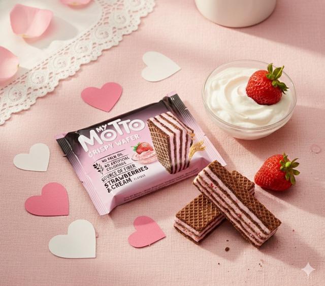 預購 🇧🇬保加利亞My Motto 草莓風味威化餅(30g x 20包/盒)-1/7號中午12點結單