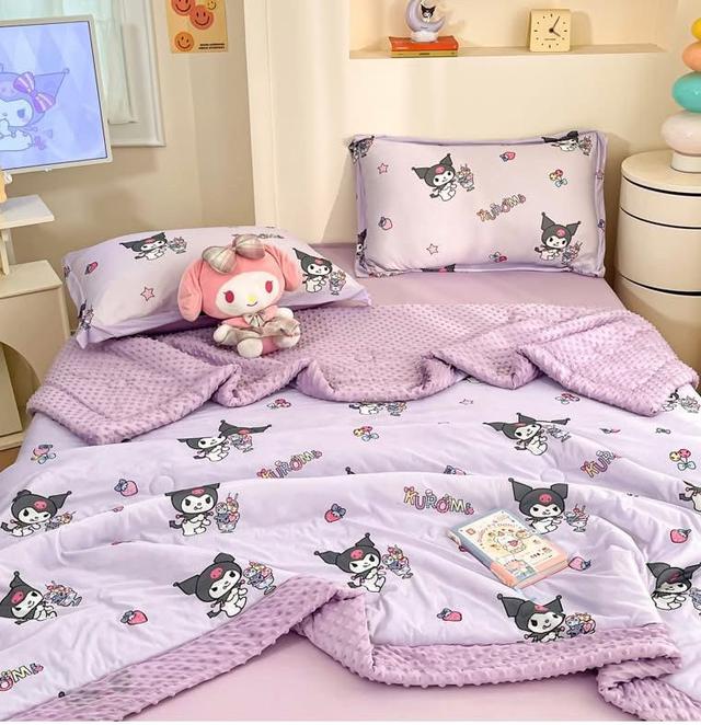 G3625-卡通冰絲雙面A+B豆豆被夏季被