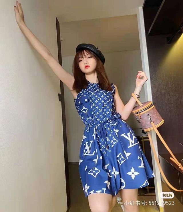 Lv春夏印花连衣裙