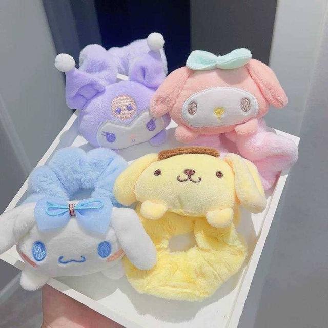【預購商品】【0321結單】【批發】毛絨三麗鷗大腸髮圈4入
