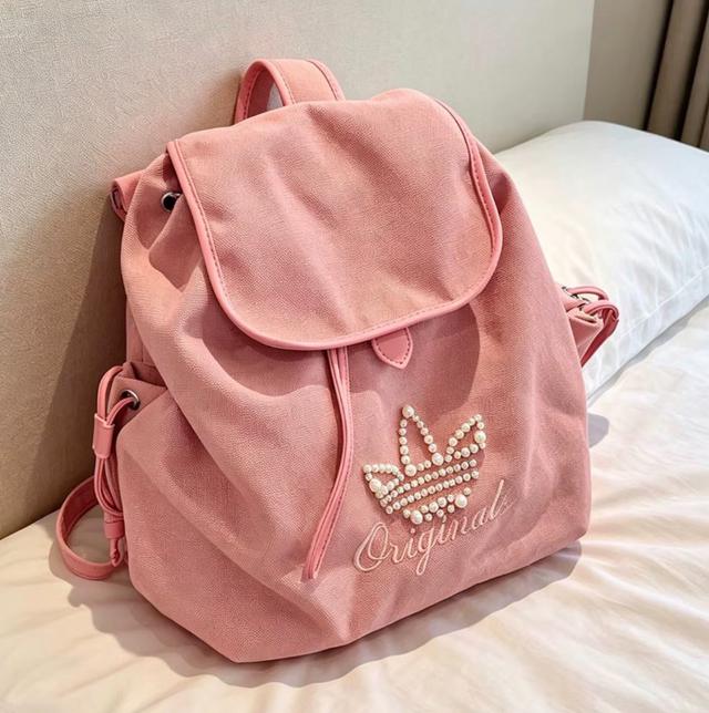 🔥快閃🔥Adidas💓少女玫瑰粉珍珠翻蓋後背包‼️#07/06晚上18:00
