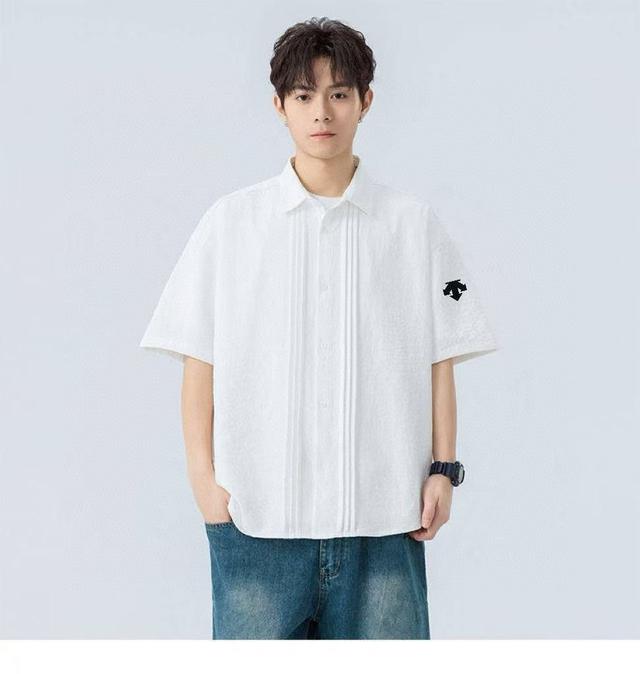 DESCENTE / 迪桑特专柜同款文艺男夏季港风宽松大码五分袖