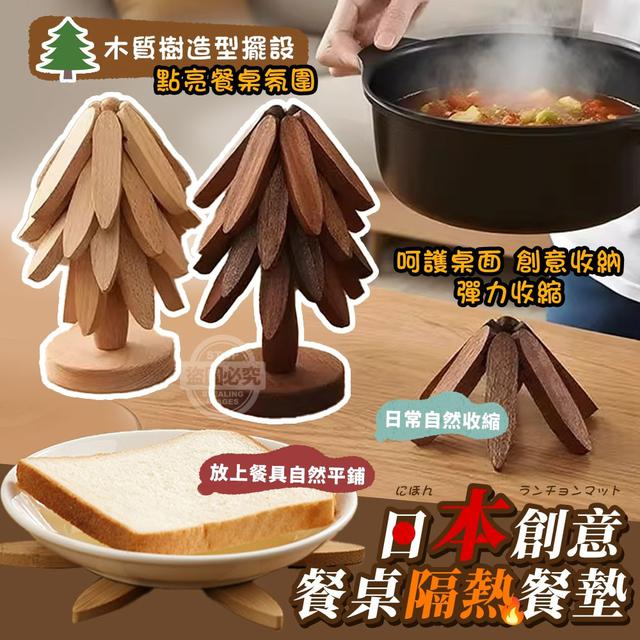 【預購商品】【1114結單】【批發】【第二團】日本創意木質樹造型擺設餐桌隔熱餐墊