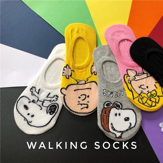 ins可愛史努比隱形船襪(預購)