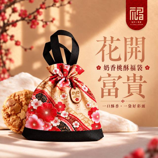 【預購商品】【1025結單】【批發】福記小食堂 花開富貴奶香桃酥福袋 261024-05