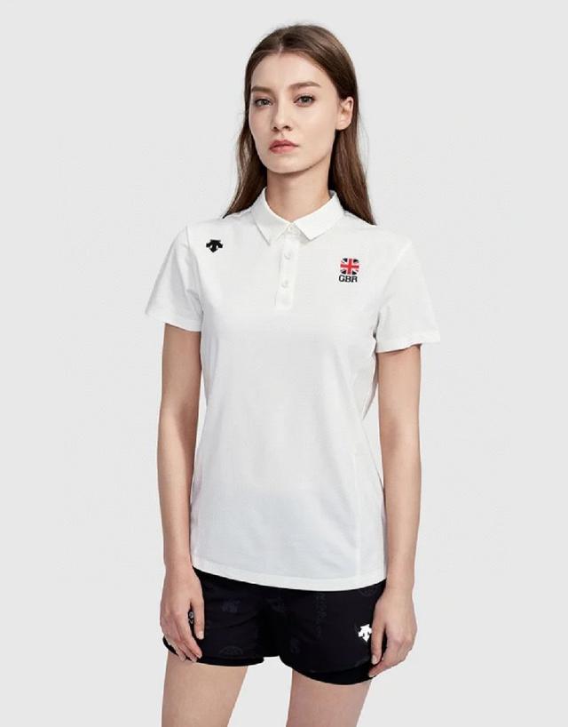 DESCENTE迪桑特官方女士防晒短袖POLO衫高尔夫凉感冰丝速干POLO衫