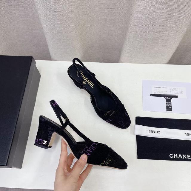 小香 后空 凉鞋 高跟 低跟 经典slingback