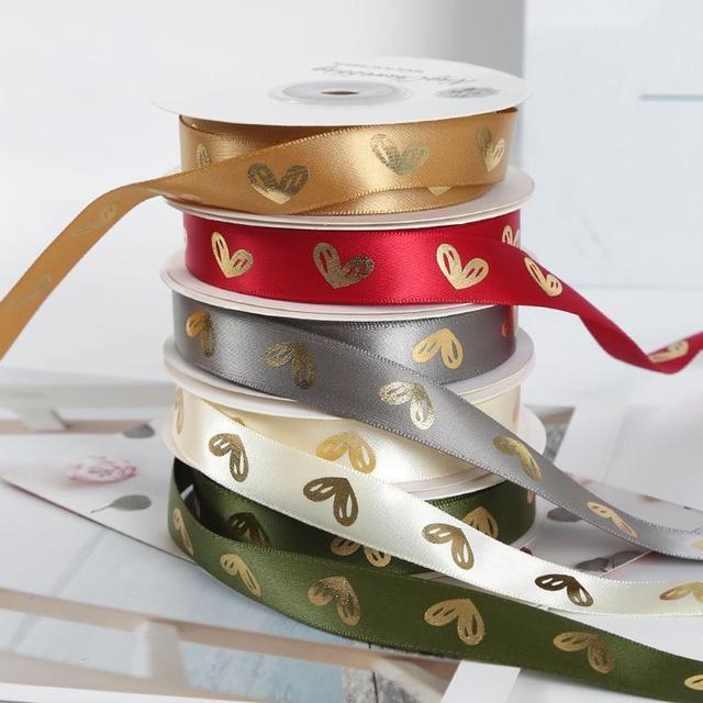 燙金愛心DIY蝴蝶結緞帶(預購)