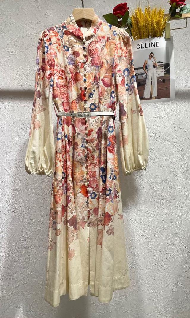 Z家李李李新款：高端精致绝美，灯笼袖亚麻印花