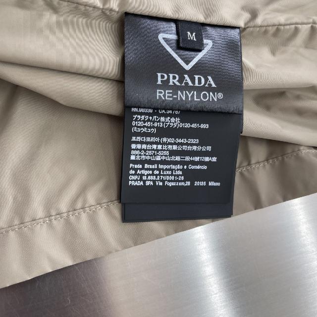 @ Re-Nylon 拉链尖领长袖徽标夹克外套