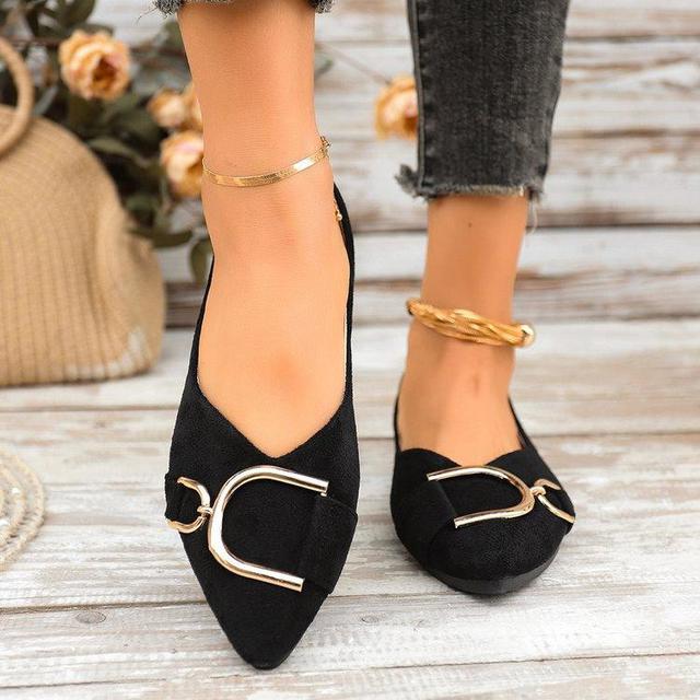 【長期團2026】【預購商品】【批發】韓版大碼 尖頭平底休閒鞋FN817 260201-25