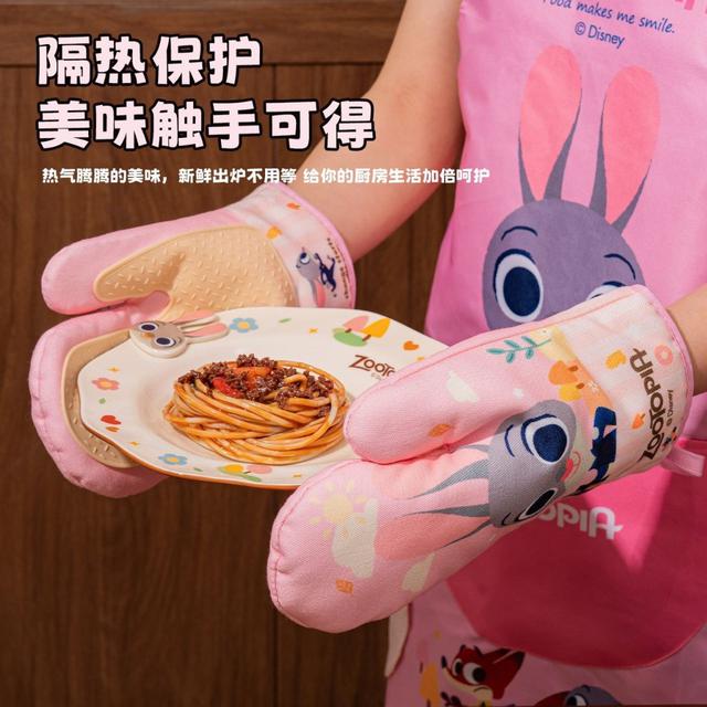 新款迪士尼廚房隔熱防燙加厚手套(預購)