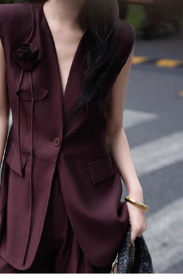 高级中式飞袖立领中长上衣+松紧短裤套装 整体印花装饰 衣