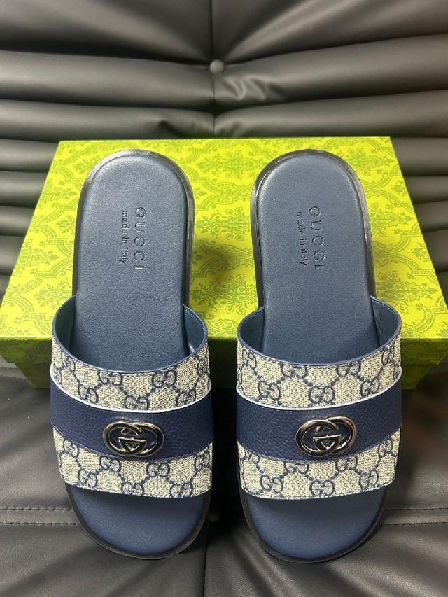 2024Gucci 古奇 夏季新款 双G 老花 夹脚 一字拖 交叉凉鞋 厚底 拖