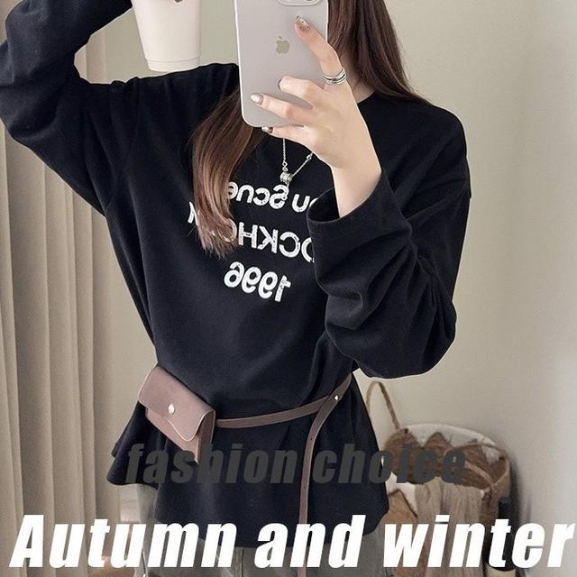 【1117收單】韓國東大門白鹿同款美式極簡做舊字母磨毛T