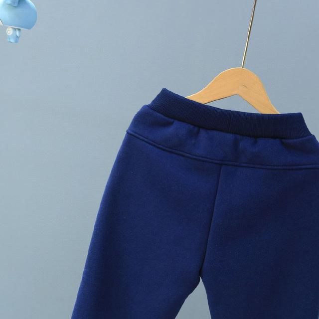 T W 高端童装，男童加绒休闲卫裤，立体拼接款