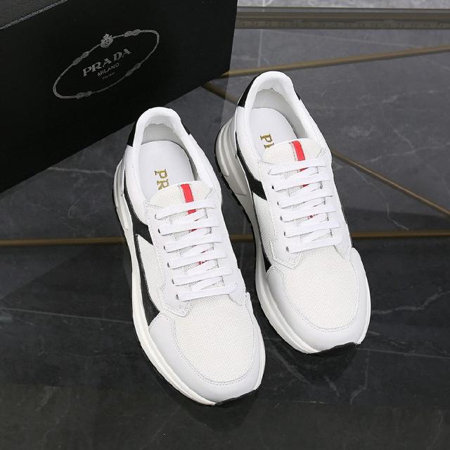 普拉达最新官网来袭🆗新款休闲男鞋，运动款，