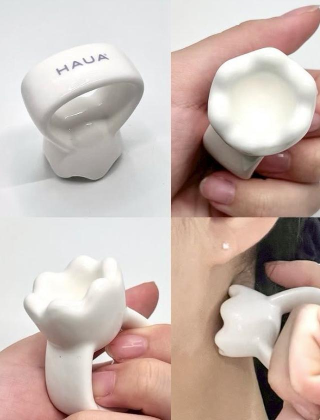 韓國 HAUA 隨身陶瓷刮痧按摩戒