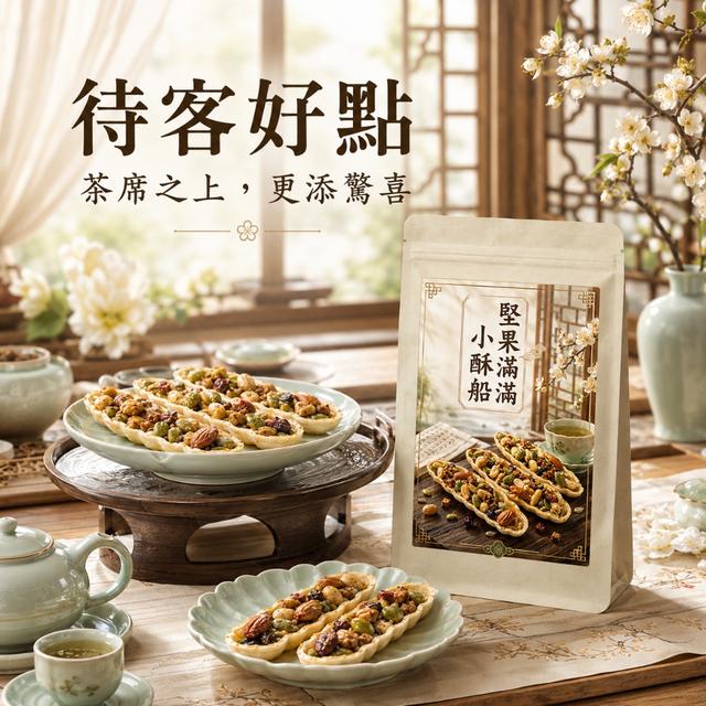 二姊嚴選 堅果滿滿小酥船200g (10入) -7/21下午3點收單