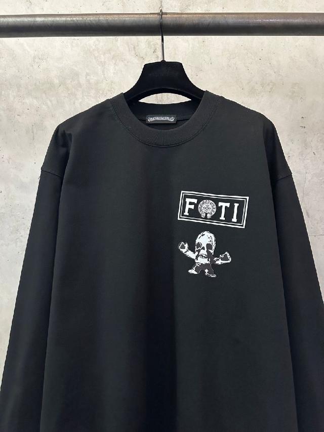 Chrome Hearts 克罗心 25ss foti系统黑彩九宫格圆领长袖T恤
